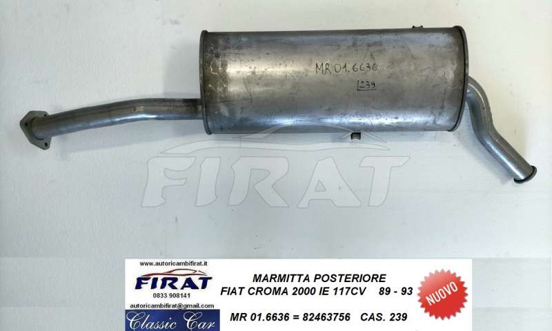 MARMITTA FIAT CROMA 2000 IE 89 - 93 POST. (01.6636)